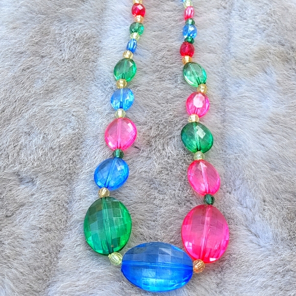 None Jewelry - ‼️last call clearance  Colorful clear beaded necklace